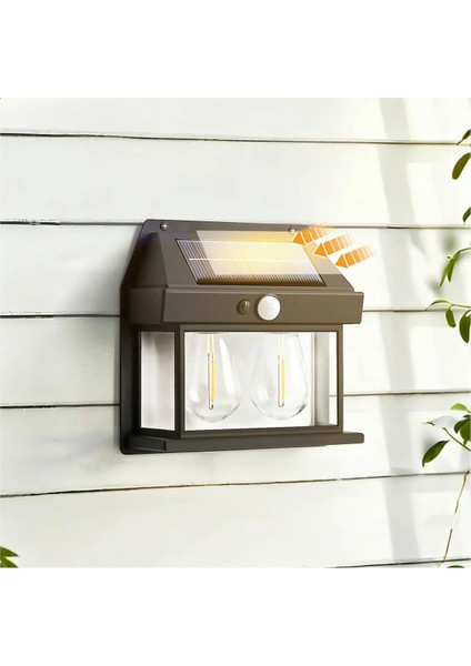 2024 Model Siyah Suya Dayanıklı Hareket Sensörlü Güneş Enerjili Dış Mekan Lambası modelleri