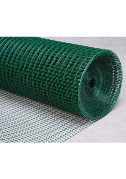 Yeşil Hat Tel Çit 5m x 1m Pvc Kaplı Puntalı Kafes Teli