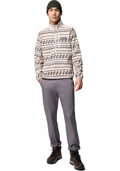 Sweater Weather Printed Yarım Fermuarlı Iı Erkek Polar Üst