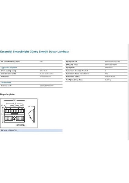Solar Duvar Armatürü, 1W-10W, Siyah, Enerji Tasarruflu ve Modern Tasarım. fırsatları