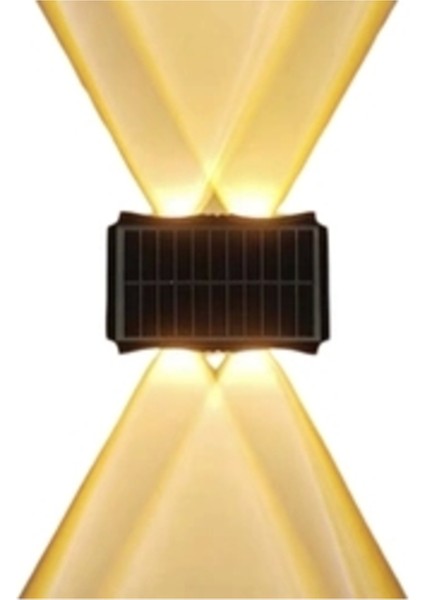 Çok Renkli Dekoratif Solar Duvar Aydınlatması, 4 Led'li, Şık ve Enerji Tasarruflu
