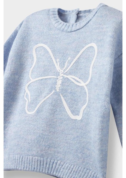 Kız Bebek Bisiklet Yaka Triko Kazak F2589A525WN fiyatları