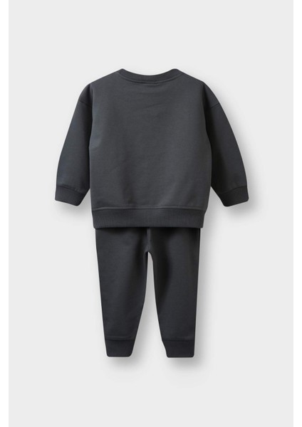 Erkek Bebek 2'li Takım Baskılı Sweatshirt Eşofman Altı E8994A525AU fırsatları