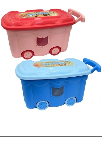 Oyuncak Kutusu Renkli Tekerlekli 1 Adet ROYALEKS-AK494