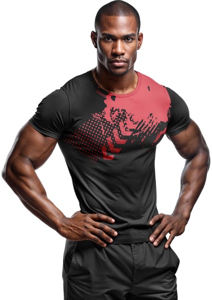 Desenli Antrenman ve Spor Forması, Halı Saha Forması, Nefes Alan Tişört, Yüksek Kalite Gym Tshirt