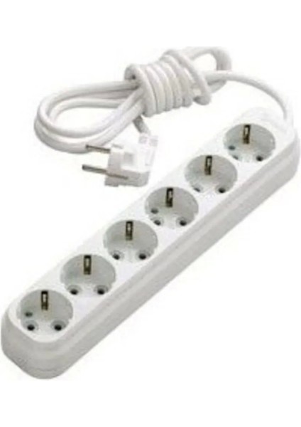 6'lı 2 mt Düz Topraklı Grup Priz ROYALEKS-81835