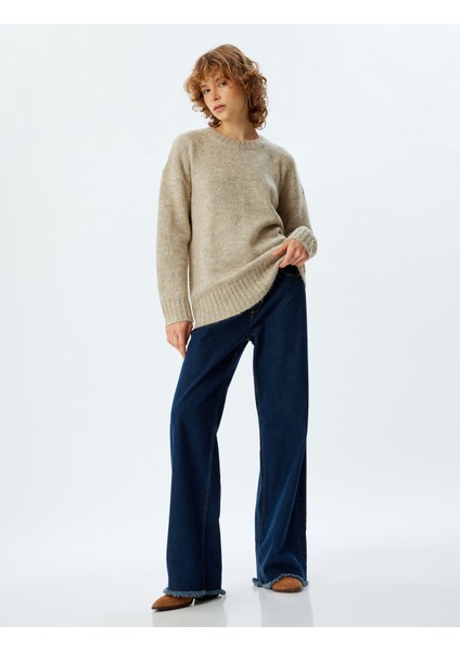 Basic Triko Tunik Bisiklet Yaka Uzun Kollu fiyatları