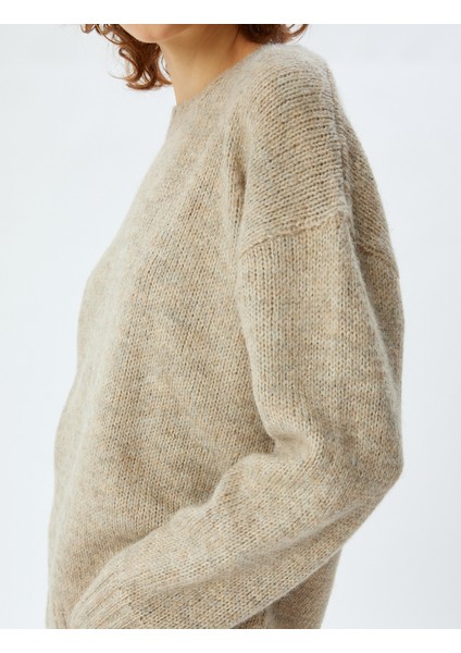 Basic Triko Tunik Bisiklet Yaka Uzun Kollu indirimleri