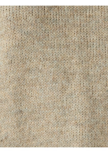 Basic Triko Tunik Bisiklet Yaka Uzun Kollu