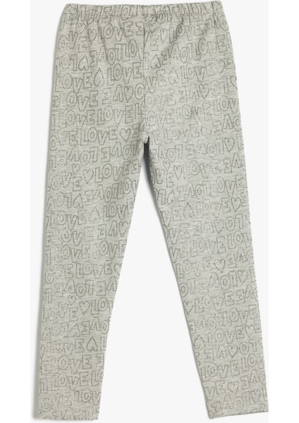 Tayt Kalp Baskı Detaylı Beli Lastikli fiyatları