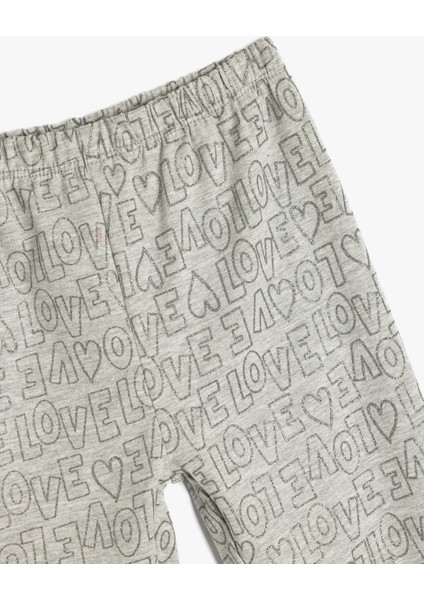 Tayt Kalp Baskı Detaylı Beli Lastikli modelleri