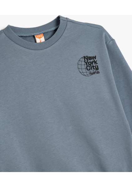 Uzun Kollu Bisiklet Yaka Şardonlu Pamuklu Eşofman Takımı modelleri