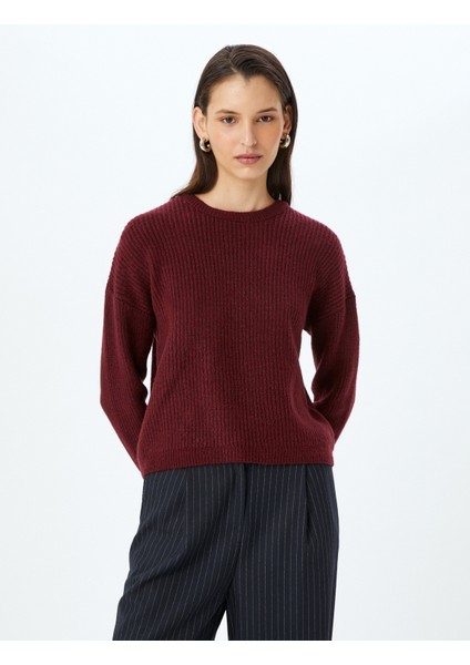 Uzun Kollu Bisiklet Yaka Basic Triko Kazak modelleri