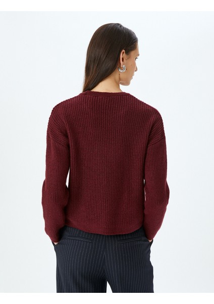 Uzun Kollu Bisiklet Yaka Basic Triko Kazak fırsatları