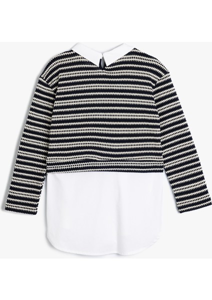 Gömlek Detaylı Sweatshirt Çift Kumaş Detaylı fiyatları