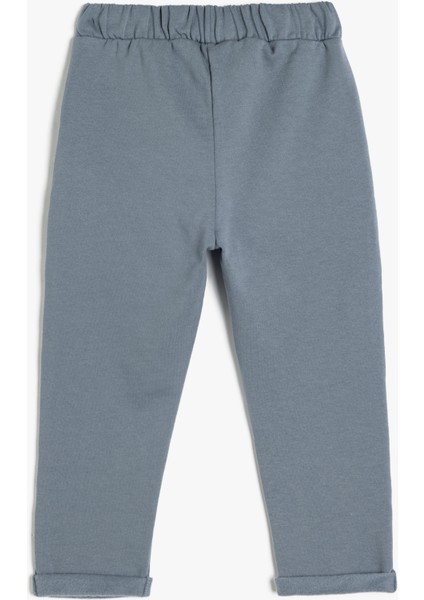 Düğme Detaylı Beli Bağlamalı Şardonlu Jogger Pamuklu Eşofman Altı fiyatları