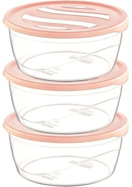 Saklama Kabı Karizma Yuvarlak 3lü No:2 ROYALEKS-ÇNK2149