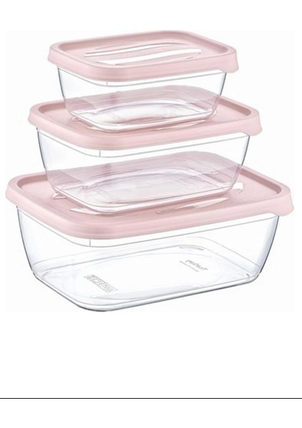 3'lü Saklama Kabı Karizma Dikdörtgen ROYALEKS-ÇNK2164