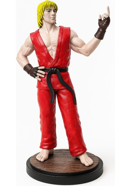 Ken Masters Jada Street Fighter Iı Ken Figürü-Alevli Dövüş Ustası Premium Collectibles Figure