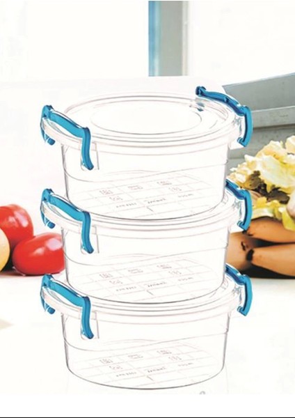 Sweet Yuvarlak Saklama Kabı 3'lü ROYALEKS-ÇNK2320