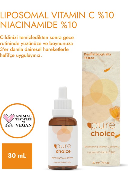 Aydınlatıcı C Vitamini Serumu 30 ML (Liposomal Vitamin C%10 + Niacinamide %10) fırsatları