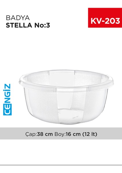 Yuvarlak Şeffaf Badya 1 Adet 3 No ROYALEKS-E175