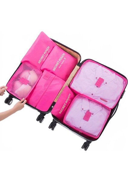 7 Adet / Grup Ev Depolama Malzemeleri Taşınabilir Su Geçirmez Işlevli Seyahat Aksesuarları Seyahat Çantası Oxford | Katlanabilir Saklama Torbaları (Pembe) (Yurt Dışından) indirimleri