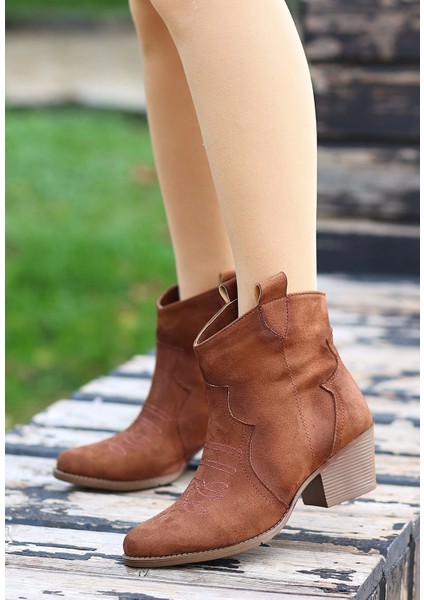 Akver Taba Süet Topuklu Bot fiyatları