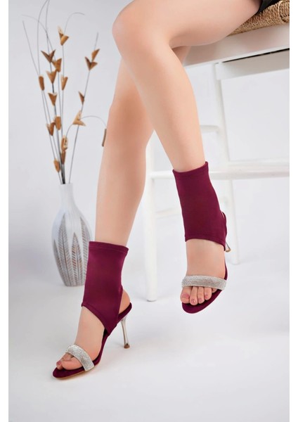 Brit Bordo Süet Booite modelleri