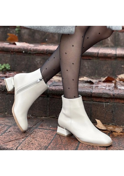 Tonti Bej Cilt Topuklu Bot indirimleri