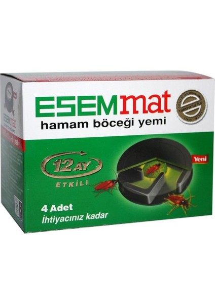 Hamam Böceği Yemi - 12 Ay Etkili, 4 Adet, Hızlı Sonuçlar ve Uzun Süreli Koruma Sağlayan Güçlü Formül