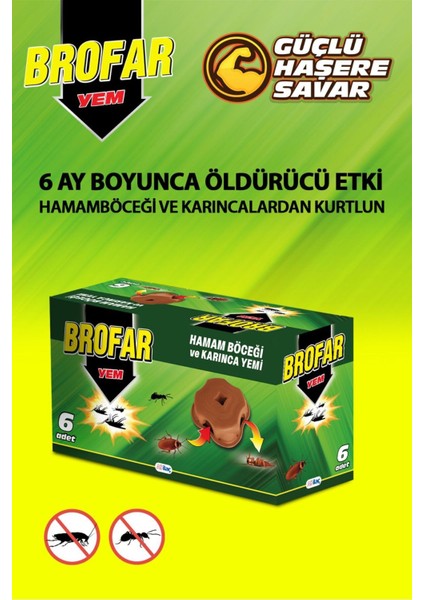 Hamam Böceği ve Karınca Yemi Tabletleri - 6 Adet, Uzun Süreli Koruma ve Etkili Mücadele Sağlar modelleri