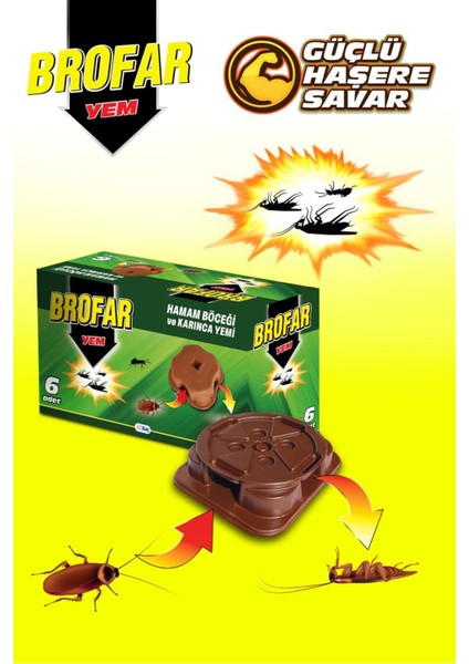 Hamam Böceği ve Karınca Yemi Tabletleri - 6 Adet, Uzun Süreli Koruma ve Etkili Mücadele Sağlar fırsatları