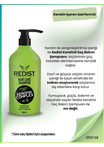 Bakım Sampuanı Keratın 1000 ml Tüm Saç Tipleri İçin Keratin ile Besleyici ve Yenileyici modelleri