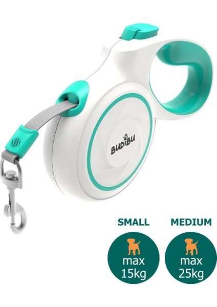Makaralı Otomatik 5 Metre Geri Çekilebilen Kedi Köpek Gezdirme Tasması 25 Kg (M)
