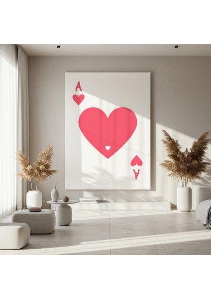 Minimalist Pembe Kalp Ası Tablosu fırsatları