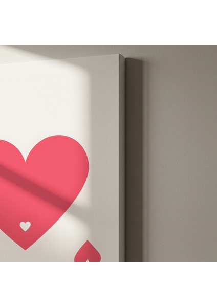 Minimalist Pembe Kalp Ası Tablosu indirimleri