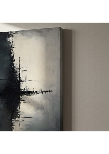 Soyut Siyah Beyaz Geometrik Desen Tablosu indirimleri