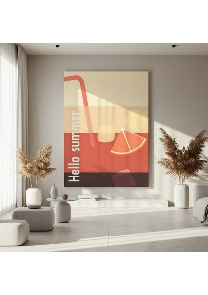 Yaz Kokteyli Illüstrasyon Tablosu fırsatları