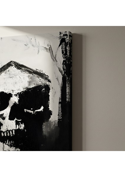 Karanlık Akademia Tarzı Soyut Kafatası Tablosu indirimleri