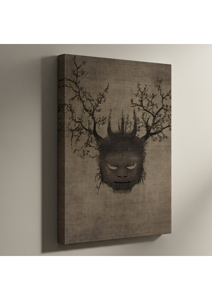 Karanlık Bahar Maskesi Soyut Sanat Tablosu