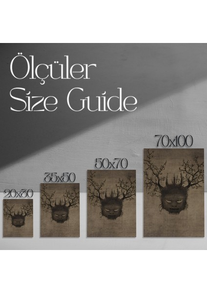 Karanlık Bahar Maskesi Soyut Sanat Tablosu modelleri