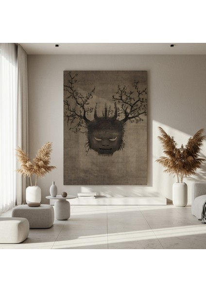 Karanlık Bahar Maskesi Soyut Sanat Tablosu fırsatları