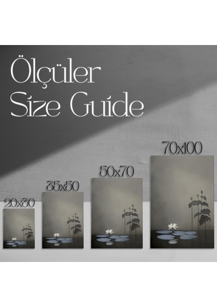 Minimalist Nilüfer Çiçeği Soyut Sanat Tablosu modelleri