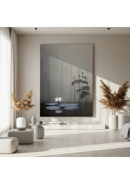Minimalist Nilüfer Çiçeği Soyut Sanat Tablosu fırsatları