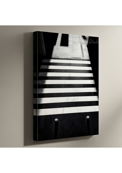 Modern Siyah Beyaz Geometrik Desen Tablosu