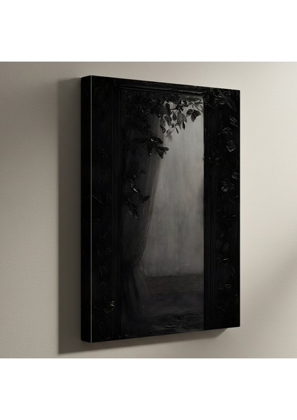 Karanlık Akademi Tarzı Soyut Yağlı Boya Tablosu