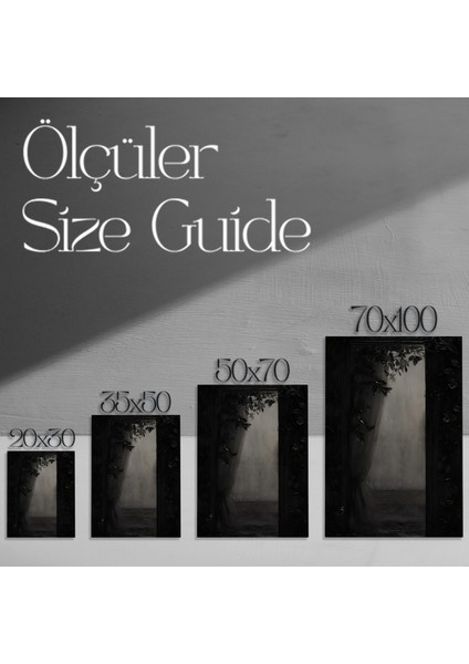 Karanlık Akademi Tarzı Soyut Yağlı Boya Tablosu modelleri