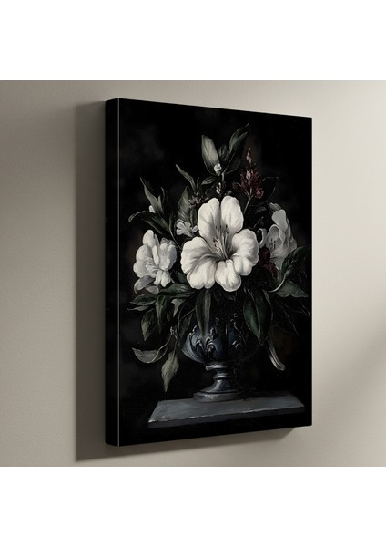 Karanlık Romantizm Çiçek Buket Tablosu