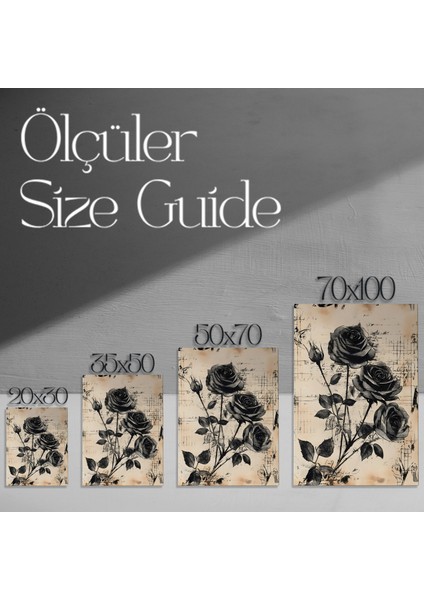 Karanlık Güller Soyut Sanat Tablosu modelleri